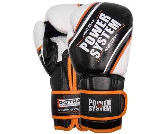 Боксерські рукавички Power System PS 5006 Contender Black/Orange Line 14 унцій (PS-5006_14oz_Black/Orange), Вага: 14 унцій