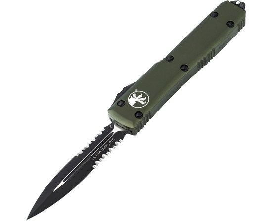 Нож Microtech Ultratech Double Edge Black Blade, полусеррейтор, od green 122-2OD