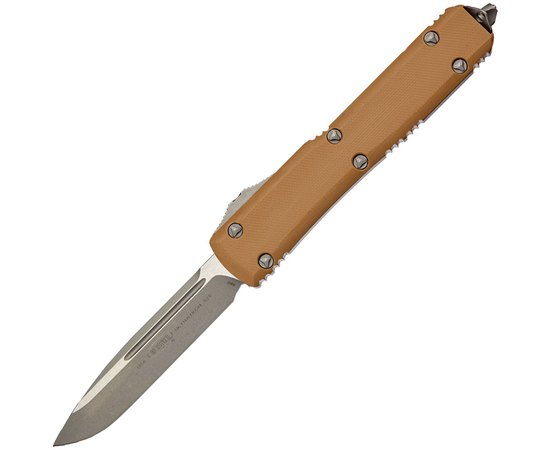 Ніж Microtech Ultratech Drop Point Apocalyptic Signature Series tan 121-10APGTTAS, Колір: Tan, Покриття клинка: Apocalyptic