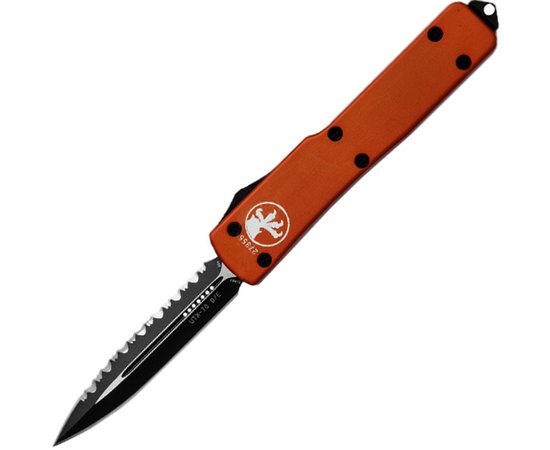 Ніж Microtech UTX-70 Double Edge Black Blade FS, серрейтор, orange 147-3OR