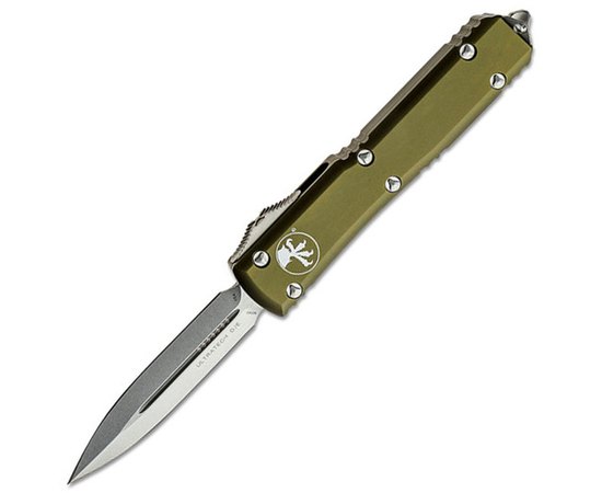 Нож Microtech Ultratech Drop Point Stonewash od green (121-10OD), Цвет : Зелёный, Покрытие клинка: SW (Stonewash)