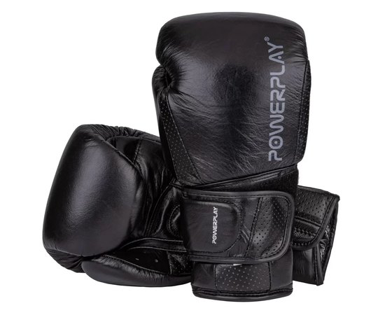 Боксерські рукавички PowerPlay 3087 Чорні 14 ун (PP_3087_14oz_Black), Вага: 14 унцій