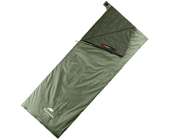 Спальный мешок Naturehike Lightweight Summer LW180 NH21MSD09, (15°C), p-p XL, зеленый 6927595777961