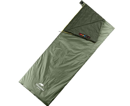 Спальний мішок Naturehike Lightweight Summer LW180 NH21MSD09, (15°C), pp M, світло-зелений 6927595777930