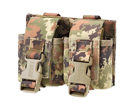 Підсумок  Defcon 5 PORTA GRANATE MOLLE DOPPIO 2 гранати, camo (D5-GP02 VI)