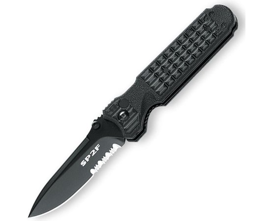 Нож Fox Predator II black (FX-446 BS), Цвет : Чёрный, Марка стали: N690Co, Материал рукояти: Эластополимер Forprene® 