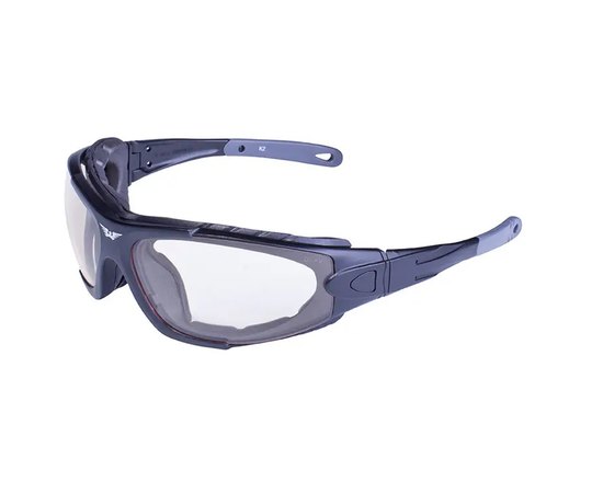 Окуляри захисні Global Vision Shorty Photochromic (clear) Anti-Fog (1ШОРТ24-10), Колір оправи: Фіолетовий, Колір лінз: Прозорий