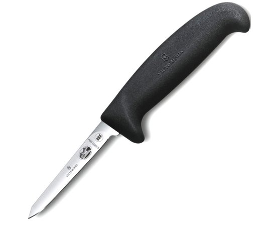 Нож кухонный Victorinox Fibrox Poultry 8см узкое с черн. ручкой Medium 5.5903.08M, Цвет : Чёрный, Марка стали: Нержавеющая сталь, Материал рукояти: Пластик