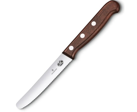 Нож кухонный Victorinox Wood Tomato and Table 11см волн. с дерев. ручкой 5.0830.11G