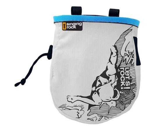 Мішечок для магнезії Singing Rock Chalk Bag Comic Blue L (SR C3002.AA-00), Колір: Білий/Блакитний, Розмір: L