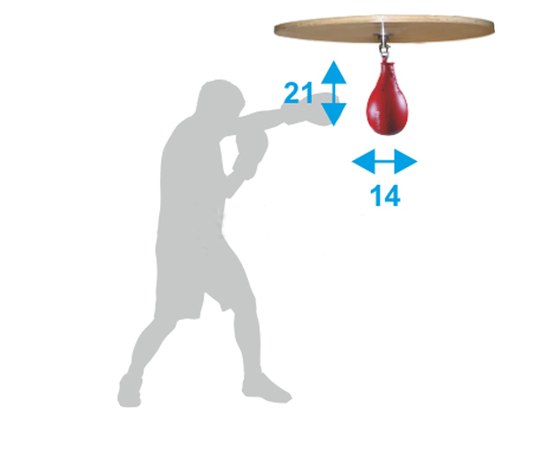 Боксерская груша BoYko BS Надувная №1, экокожа, для "спид бег" платформы, 24х14 см (bs0623011001)