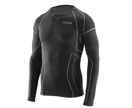 Термокофта X TECH Maglia Race 3 Munica Lunga giroc Nero XXL/XXXL Чорна (Maglia_Race3Giroc_XXL/3XL), Розмір: XXL/XXXL