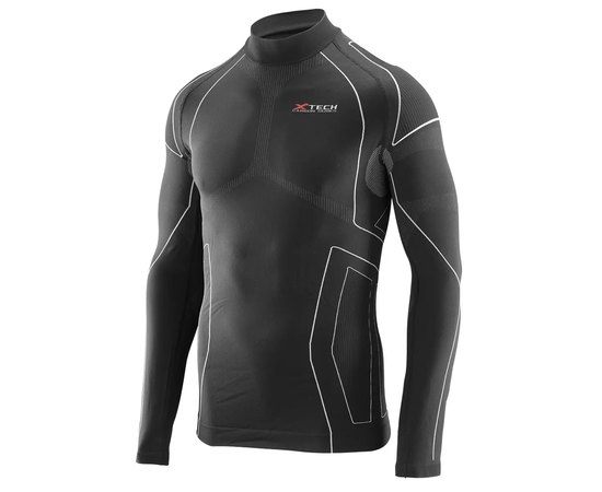 Термокофта X TECH Maglia Race 3 Munica Lunga lupetto Nero L/XL Чорна (Maglia_Race3_Lupetto_L/XL), Розмір: L/XL