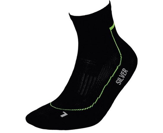 Шкарпетки InMove RUNNER DEODORANT SILVER rds.black/green .35-37, Розміри: 35-37, Колір: Black/Green