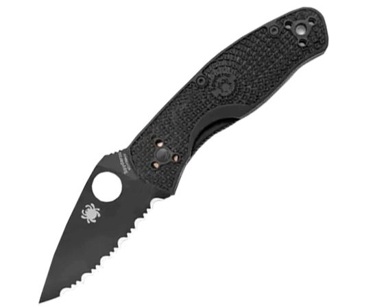 Нож Spyderco Persistence FRN Black Blade, серрейтор (C136SBBK)