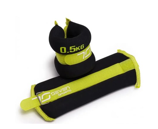 Обтяжувачі-манжети для ніг та рук 7SPORTS Wrist/Ankle Weights (2х0,5кг) ON-1 Black/Green (пара)