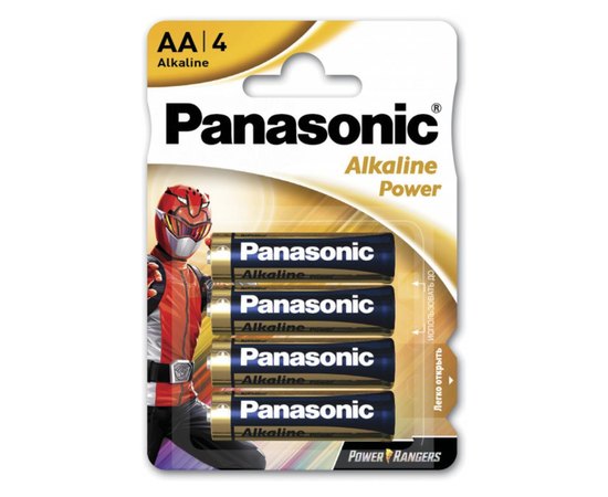 Батарея Panasonic ALKALINE POWER AA BLI, 4 шт. Power Rangers (LR6REB/4BPRPR)