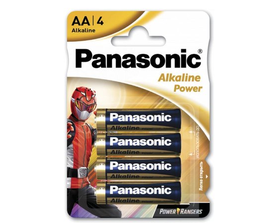 Батарея Panasonic ALKALINE POWER AAА BLI 4шт., Power Rangers (LR03REB/4BPRPR)