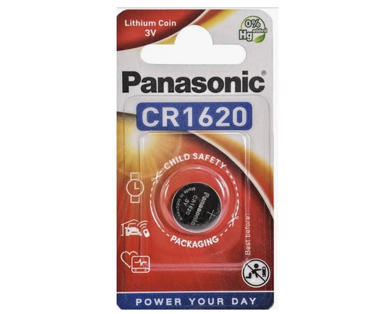 Батарея Panasonic CR 1620 BLI 1 LITHIUM (CR-1620EL/1B)