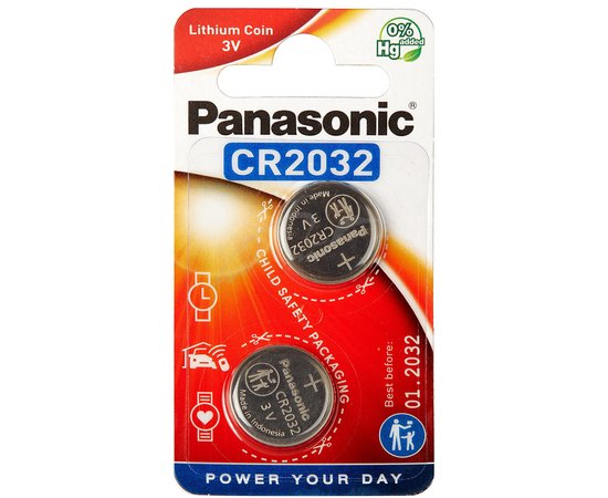 Батарея Panasonic CR 2032 BLI 2 LITHIUM (CR-2032EL/2B)