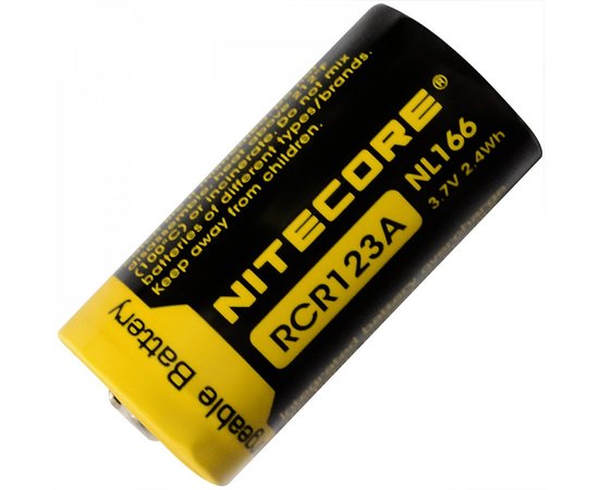 Акумулятор RCR123A Nitecore 650mAh NL166 (6-1022)