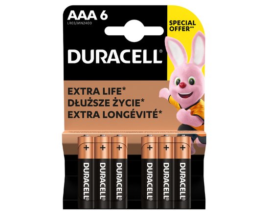 Батарейка Duracell AAA MN2400 1х6 шт (6409632)