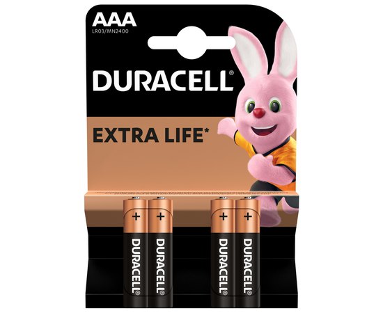 Батарейка Duracell AAA MN2400 1x4 шт (6409629)