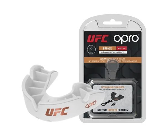 Капа для боксу OPRO Bronze UFC (вік до 10) White (ufc.102513003)