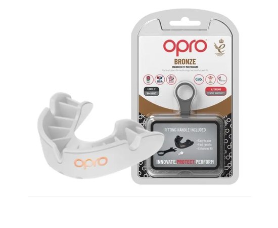 Капа для боксу OPRO Bronze (вік 11+) White (art.102500004), Колір: Білий