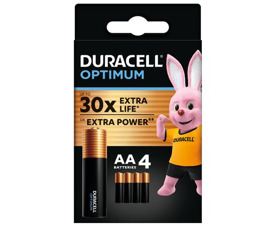 Батарейка Duracell AA KPD 04*10 Optimum 1x4 шт (6835424)