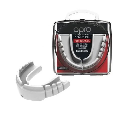 Капа для боксу OPRO Snap-Fit Braces під брекети (вік 11+) White (art.002318004)