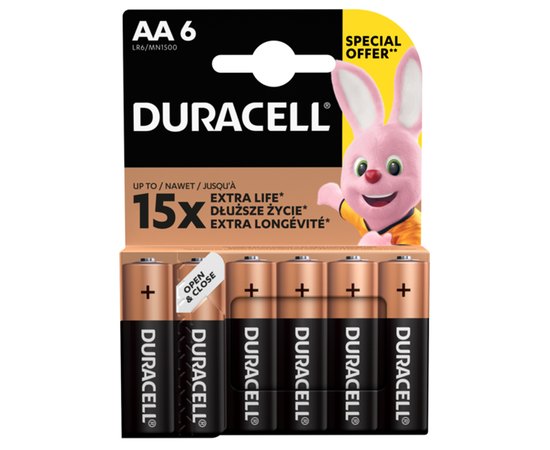 Батарейка Duracell AA MN1500 1x6 шт (6409642)