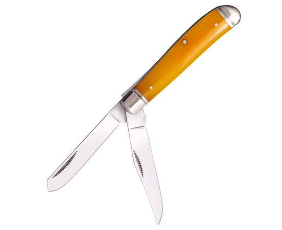 Карманный нож Cold Steel Mini Trapper Yellow Bone (CS-FL-MTRPR-Y), Цвет : Оранжевый