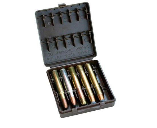 Коробка MTM African Big Game Ammo Carrier на 10 патронов кал. 378; 416; 470; 500NE коричневый (BUF-10-70)