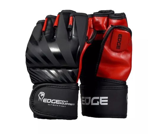 Рукавички для ММА EDGE Blade Екошкіра ERM7 Black/Red L (ERM7 L CZARN-CZERW), Розмір: L