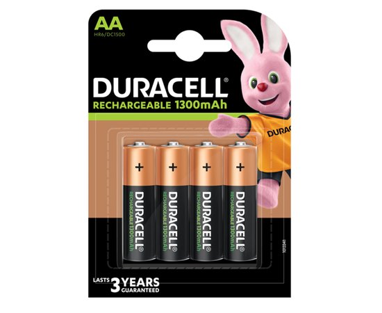 Аккумуляторная батарейка Duracell AA 1300 mAh 1x4 шт (6832572)