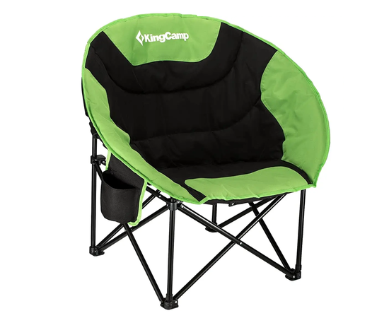 Шезлонг KingCamp Moon Leisure Chair Black/Green KC3816, Колір: Чорний/Зелений