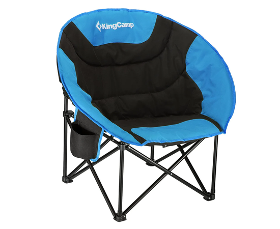 Шезлонг KingCamp Moon Leisure Chair Black/Blue KC3816, Цвет : Чёрный/Синий