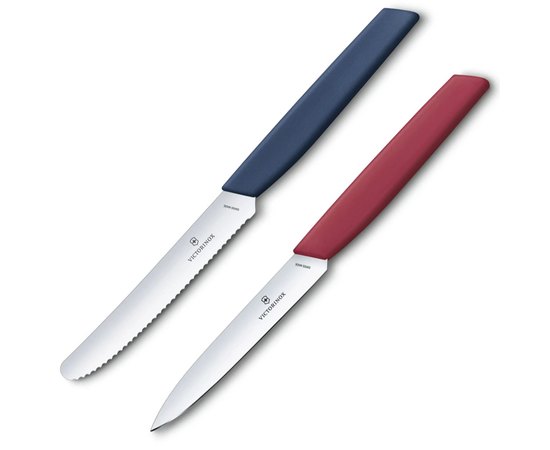 Набор кухонный Victorinox Swiss Modern Paring Set 2шт c цветн. ручками (2 ножа) Bold (Lim.Ed. 2022) 6.9096.2L1, Цвет : Синий/Красный