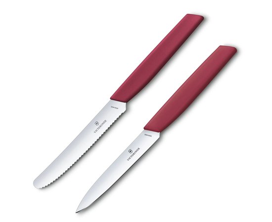 Набор кухонный Victorinox Swiss Modern Paring Set 2шт c крас. ручками (2 ножа) Berry (Lim.Ed. 2022) 6.9096.2L4