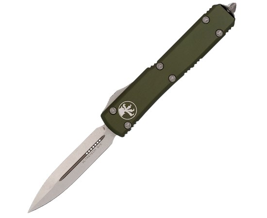 Карманный нож Microtech Ultratech Double Edge Stonewash od green (122-10OD), Цвет : Зелёный, Покрытие клинка: SW (Stonewash)