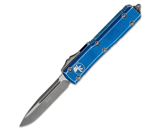 Карманный нож Microtech Ultratech Drop Point Stonewash. Distressed blue (121-10DBL), Цвет : Синий