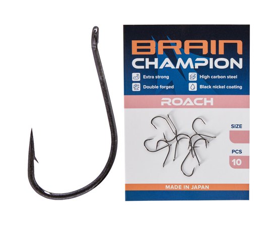 Крючок Brain Champion Roach #12 10 шт/уп (1858.54.68), Номер крючка, № : 12