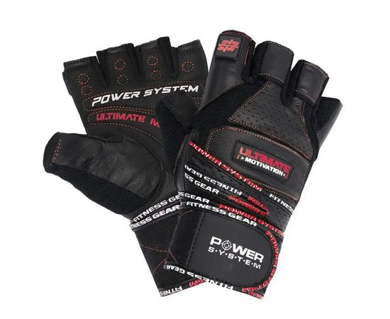 Перчатки для фитнеса Power System Ultimate Motivation PS-2810 Black Red Line M (PS_2810_M_Black/Red), Размер: M, Цвет: Чёрный/Красный