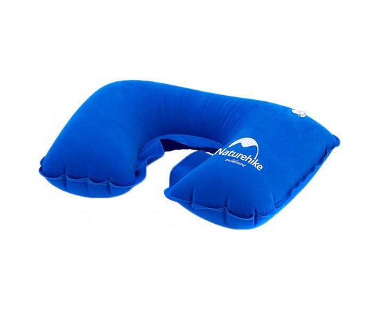 Подушка надувна Naturehike Inflatable Travel Neck Pillow NH15A003-L Blue (6927595718438), Колір: Блакитний