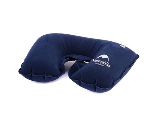 Подушка надувна Naturehike Inflatable Travel Neck Pillow NH15A003-L Dark Blue (6927595718414), Колір: Синій