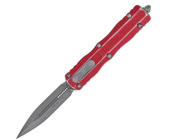 Карманный нож Microtech Dirac Double Edge Stonewash Distressed red (225-10DRD)