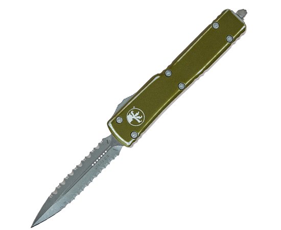 Карманный нож Microtech UTX-70 DE Apocalyptic DFS Distressed od green (147-D12DOD), Цвет : Зелёный