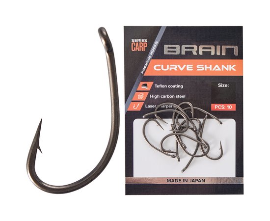 Крючок Brain Curve Shank #4 10 шт/уп (1858.80.14), Номер крючка, № : 4