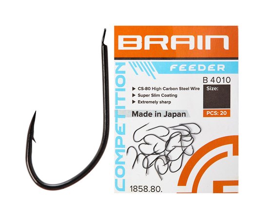 Гачок Brain Feeder B4010 #10 20 шт/уп (1858.80.37), Номер гачка, №: 10